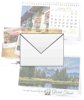 Let's Travel/ Scenes Across N America Desktop Calendar Envelopes