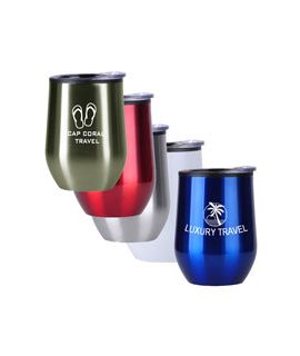 Covered Stainless Wine Tumblers