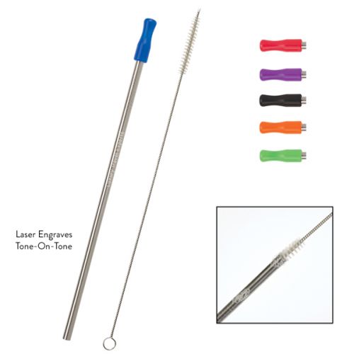 Stainless Steel Straw w/Cleaning Brush– Seven.Fifteen Brand