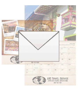 LET'S TRAVEL Wall Calendar Envelopes